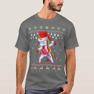 Dabbing Unicorn Weihnachten Weihnachten Weihnachte T-Shirt