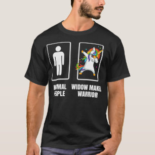 Dabbing Unicorn Widow Maker Überlebende eines Herz T-Shirt