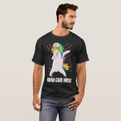 Dabbing Unicorn  Wound Care Nurse Wound Ostomy Nur T-Shirt (Vorne ganz)
