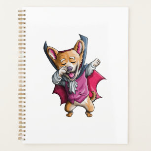 Dabbing Vampir Corgi Süßes Halloween Corgi Lustig Planer
