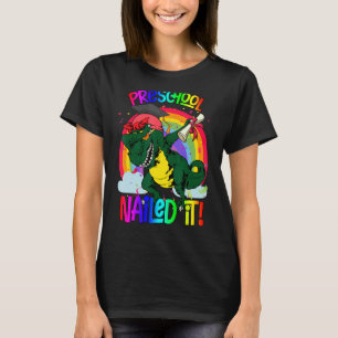 Dabbing Vorschule Vorstufe K Dinosaurier Rex Absch T-Shirt
