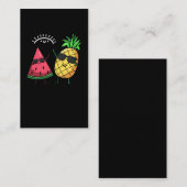 Dabbing Watermelon Ananas Kawaii Sommer Früchte Visitenkarte (Vorne/Hinten)