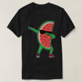 Dabbing Watermelon Kawaii Dab Summer Fruchtmelon L T-Shirt (Design vorne)