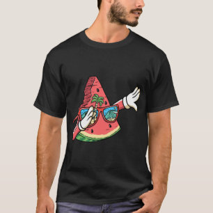 Dabbing Watermelon Kawaii Dab Summer Fruchtmelon L T-Shirt