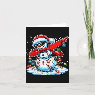 Dabbing Weihnachten Baseball Schneemann Jungen Bas Karte