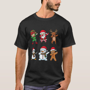 Dabbing Weihnachten Santa Claus Lebkuchen Rentier T-Shirt