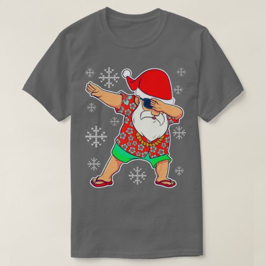 Dabbing Weihnachts Sommer tropisch Hawaiisch X T-Shirt (Design vorne)