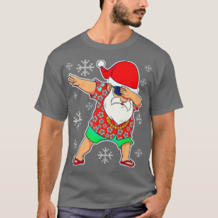 Dabbing Weihnachts Sommer tropisch Hawaiisch X T-Shirt