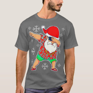 Dabbing Weihnachts Sommer tropisch Hawaiisch X T-Shirt