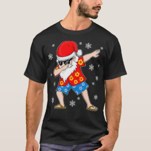 Dabbing Weihnachts Sommer tropisch Hawaiisch X T-Shirt
