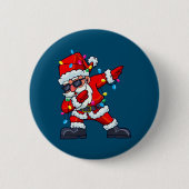 Dabbing Weihnachtsbaumleuchten Weihnachtsmänner Ki Button (Vorderseite)