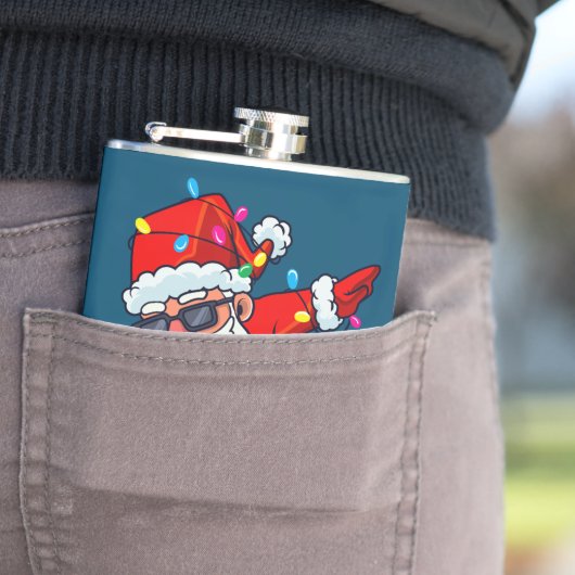 Dabbing Weihnachtsbaumleuchten Weihnachtsmänner Ki Flachmann (Beispiel)