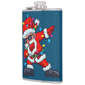 Dabbing Weihnachtsbaumleuchten Weihnachtsmänner Ki Flachmann (Links)