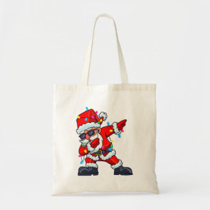 Dabbing Weihnachtsbaumleuchten Weihnachtsmänner Ki Tragetasche