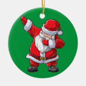 Dabbing Weihnachtsjunge Männer Weihnachten Weihnac Keramik Ornament (Vorne)