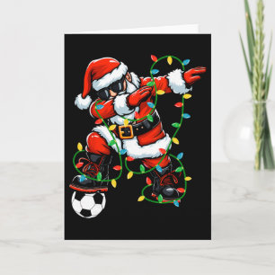 Dabbing Weihnachtsmann Fußball Weihnachtsbeleuchtu Karte