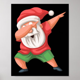 Dabbing Weihnachtsmann Strand Weihnachtsmann Weihn Poster