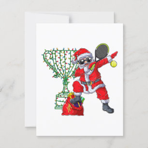 Dabbing Weihnachtsmann Tennis Weihnachten Xmas Ges Einladung