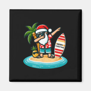 Dabbing Weihnachtsmann Weihnachten im Juli Sommer Magnet
