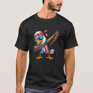 Dabbing Weißkopfseeadler 4. Juli Kinder Jungen Män T-Shirt
