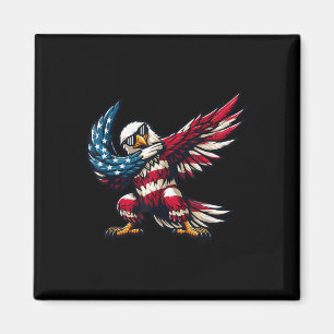 Dabbing Weißkopfseeadler Amerikanische Flagge Patr Magnet