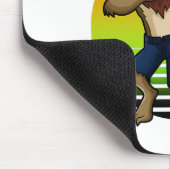 Dabbing Werewolf Retro Sunset Halloween Jungs Kind Mousepad (Ecke)