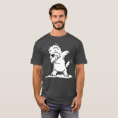 Dabbing Westie Funny West Highland White Terrier T-Shirt (Vorne ganz)