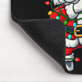 Dabbing Wolf Lights Santa Xmas Girls Boys Kids Chr Mousepad (Ecke)