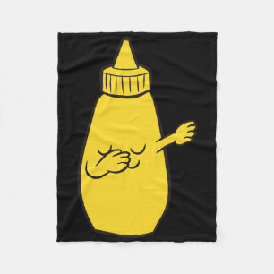 Dabbing Yellow Mustard Squeeze Flasche Funny Danci Fleecedecke