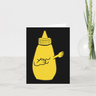 Dabbing Yellow Mustard Squeeze Flasche Funny Danci Karte