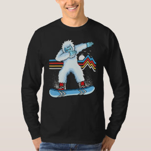 Dabbing Yeti Vintag Snowboarding Retro Snowboard T-Shirt