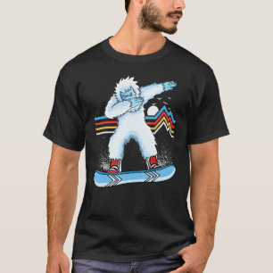 Dabbing Yeti Vintag Snowboarding Retro Snowboard T-Shirt