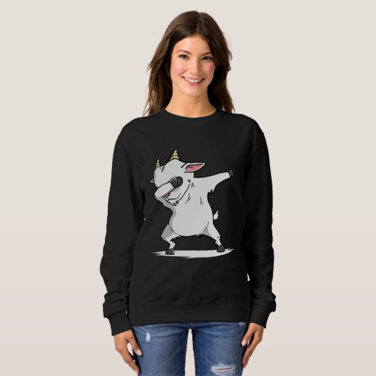 Dabbing Ziege Dab Tance Farm Pet Gif Sweatshirt (Vorne ganz)