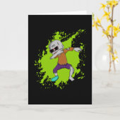 Dabbing Zombie Dab Halloween Cooles Funny Gift Ide Karte (Gelbe Blume)
