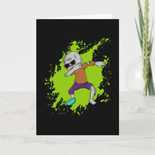 Dabbing Zombie Dab Halloween Cooles Funny Gift Ide Karte