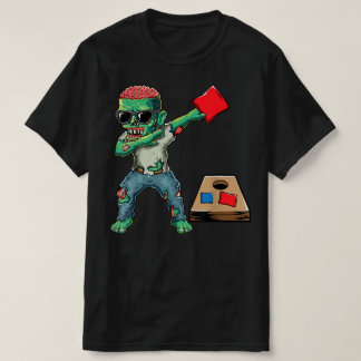 Dabbing Zombie Halloween Cornhole Süßes oder Saure T-Shirt
