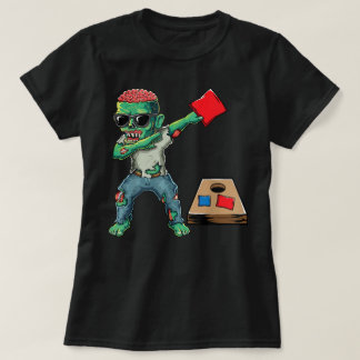 Dabbing Zombie Halloween Cornhole Süßes oder Saure T-Shirt