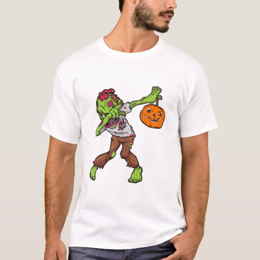 Dabbing Zombie Halloween Dab Funny Gift design T-Shirt (Vorderseite)