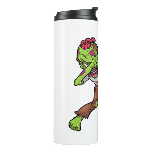 Dabbing Zombie Halloween Dab Funny Gift Design Thermosbecher (Nach links gedreht)