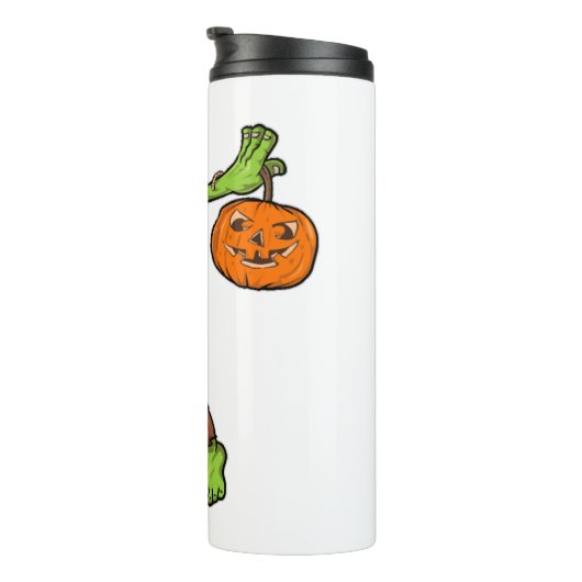 Dabbing Zombie Halloween Dab Funny Gift Design Thermosbecher (Nach rechts gedreht)