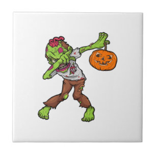 Dabbing Zombie Halloween Dab Lustiges Geschenkdesi Fliese