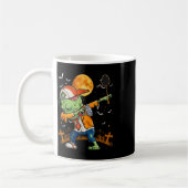 Dabbing Zombie Playing Badminton Halloween Badmint Kaffeetasse (Links)