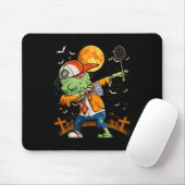 Dabbing Zombie Playing Badminton Halloween Badmint Mousepad (Mit Mouse)