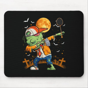 Dabbing-Zombie spielt Badminton Halloween Badmint Mousepad
