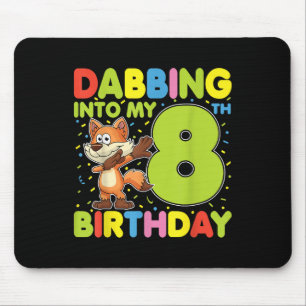Dabbing Zu Meinem 8. Geburtstag Fuchs Acht Jahre A Mousepad