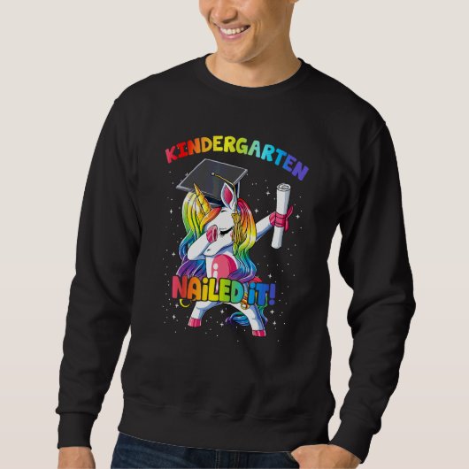 Dabbings Unicorn Kindergarten nagelte es letzten T Sweatshirt (Vorderseite)