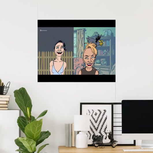 Dabble Mädchen Poster (Heimbüro)