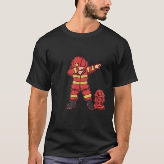 Dabing Firefighter Funny Dab Geschenk Firefighter T-Shirt (Vorderseite)