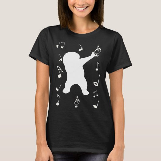 Dabing man dance with music key note T-Shirt (Vorderseite)