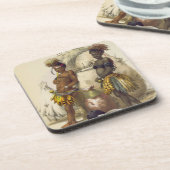 Dabiyaki und Upapazi, Zulu-Jungen im Tanzen-Kleid, Getränkeuntersetzer (Linke Seite)